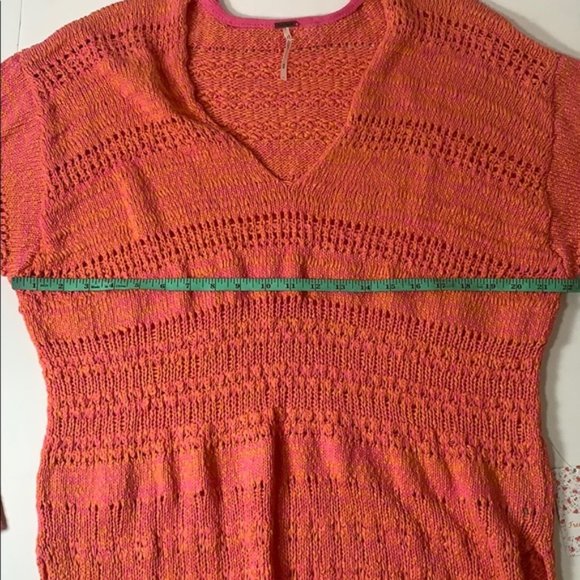 NWT Free People Hot Tropics V Neck Sweater - Picture 10 of 14